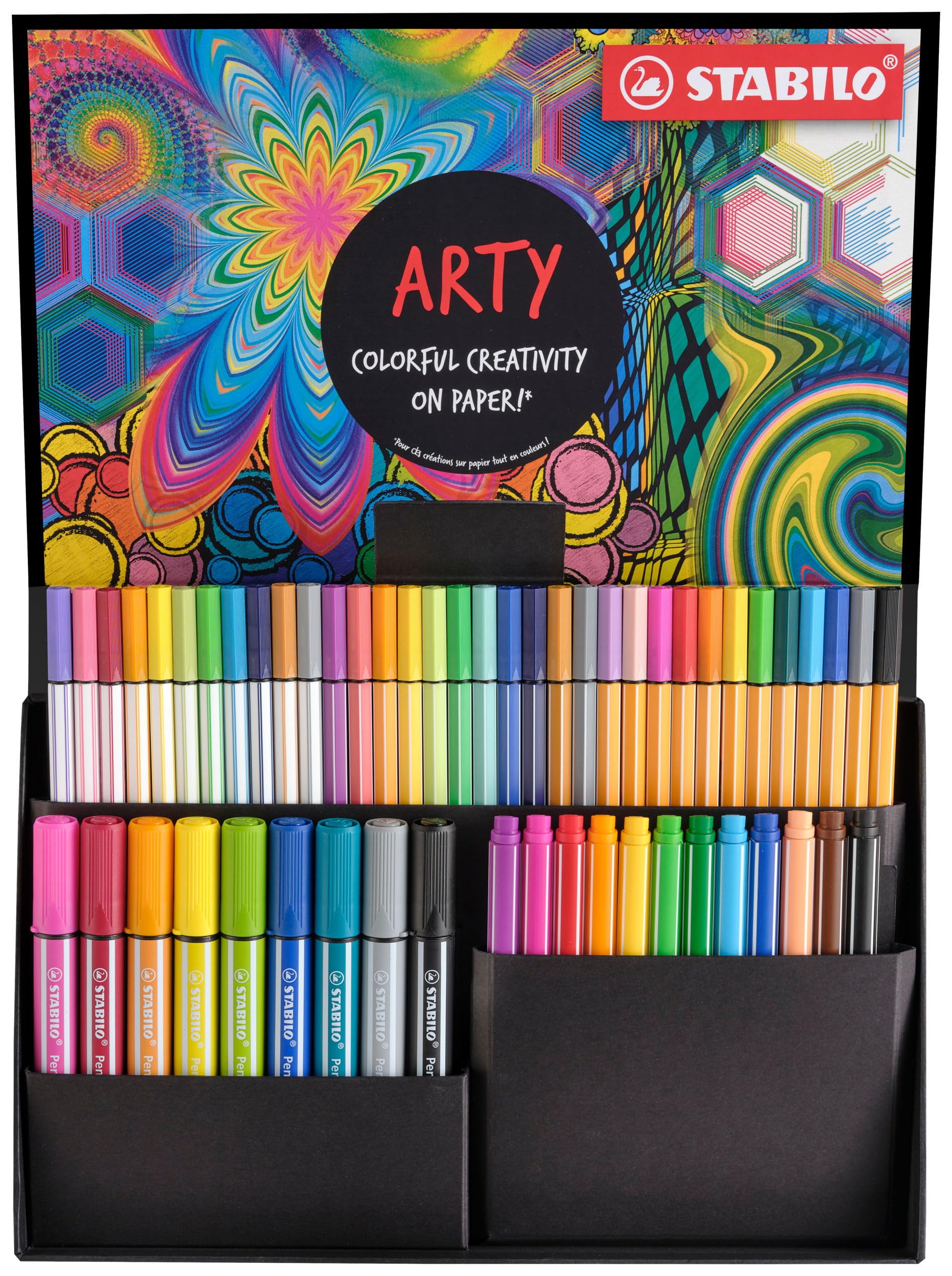 stabilo-arty-creative-set-cofanetto-55-pezzi-pen-68-brush-point-88-pointmax image 1