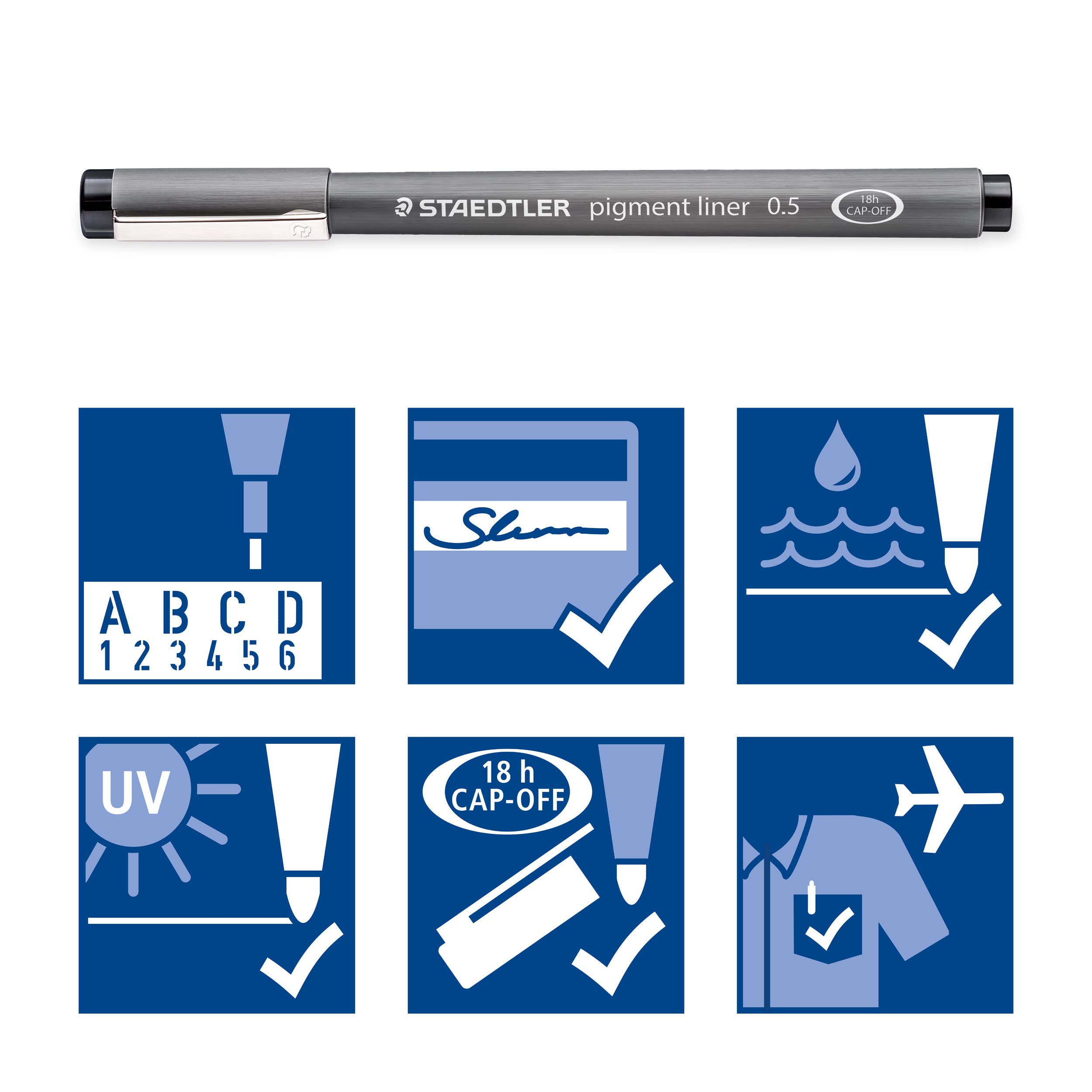 staedtler-pigment-liner-set-10-pezzi-7-neri-multilinea-3-colorati-0-3-mm image 5
