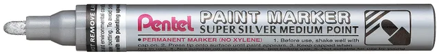 pentel-paint-marker-mmp10-punta-media-4-5-mm-argento-12-pezzi image 1