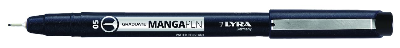lyra-graduate-mangapen-fineliner-5-pz-nero-seppia-brush image 3