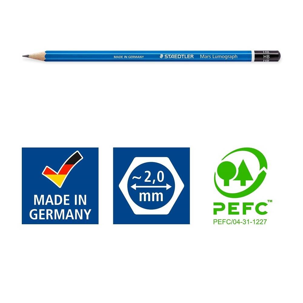 staedtler-mars-lumograph-100-set-6-matite-gomma-e-temperino image 4