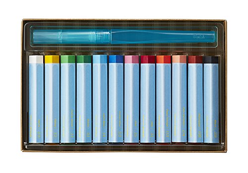 pentel-aquash-ghw1-kit-slim-e-watercolours-oil-pastel-12-colori image 7
