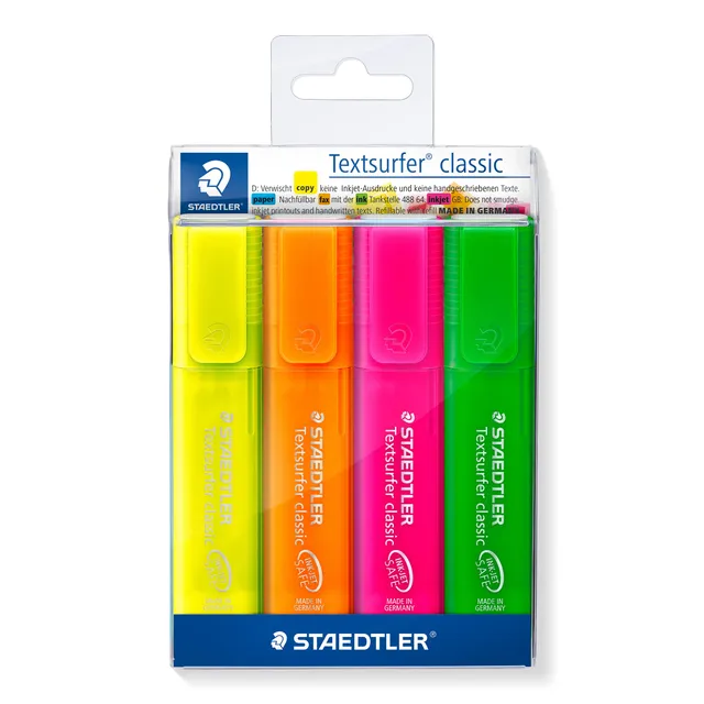 staedtler-textsurfer-364pwp4-astuccio-4-evidenziatori-fluorescenti image 1