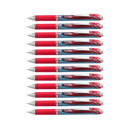 pentel-energel-xm-click-bln75-roller-a-scatto-0-5-mm-12-pezzi-rosso image 8