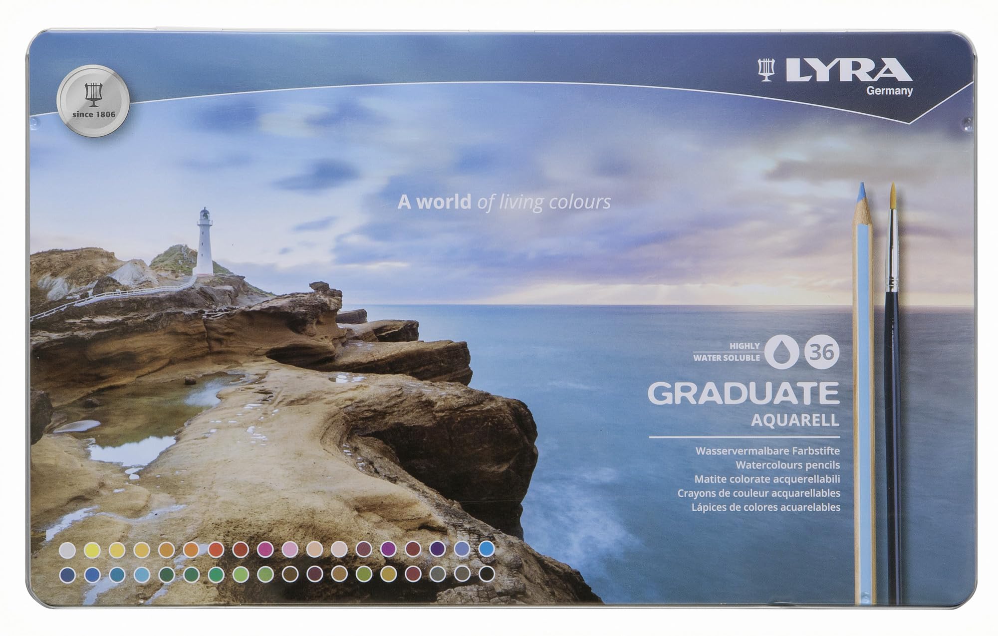 lyra-graduate-aquarell-matite-acquerellabili-24-colori-assortiti-in-astuccio-met image 4