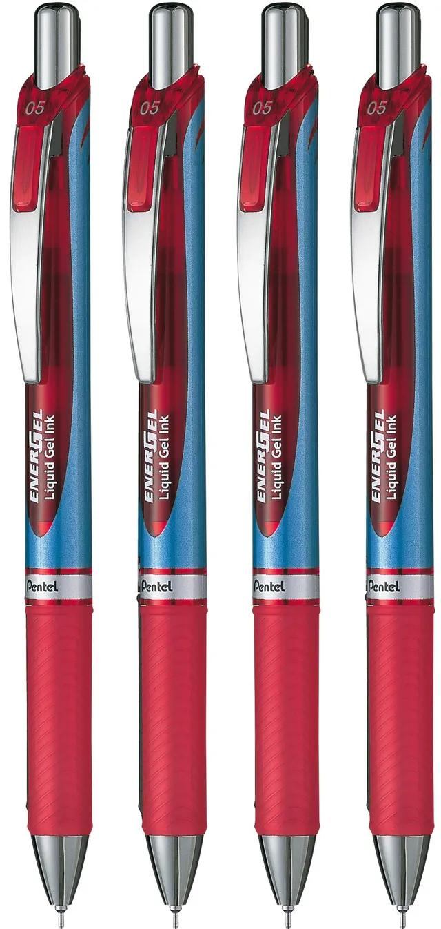 pentel-energel-xm-click-bln75-0-5-mm-rosso-taschina-4-pz image 1