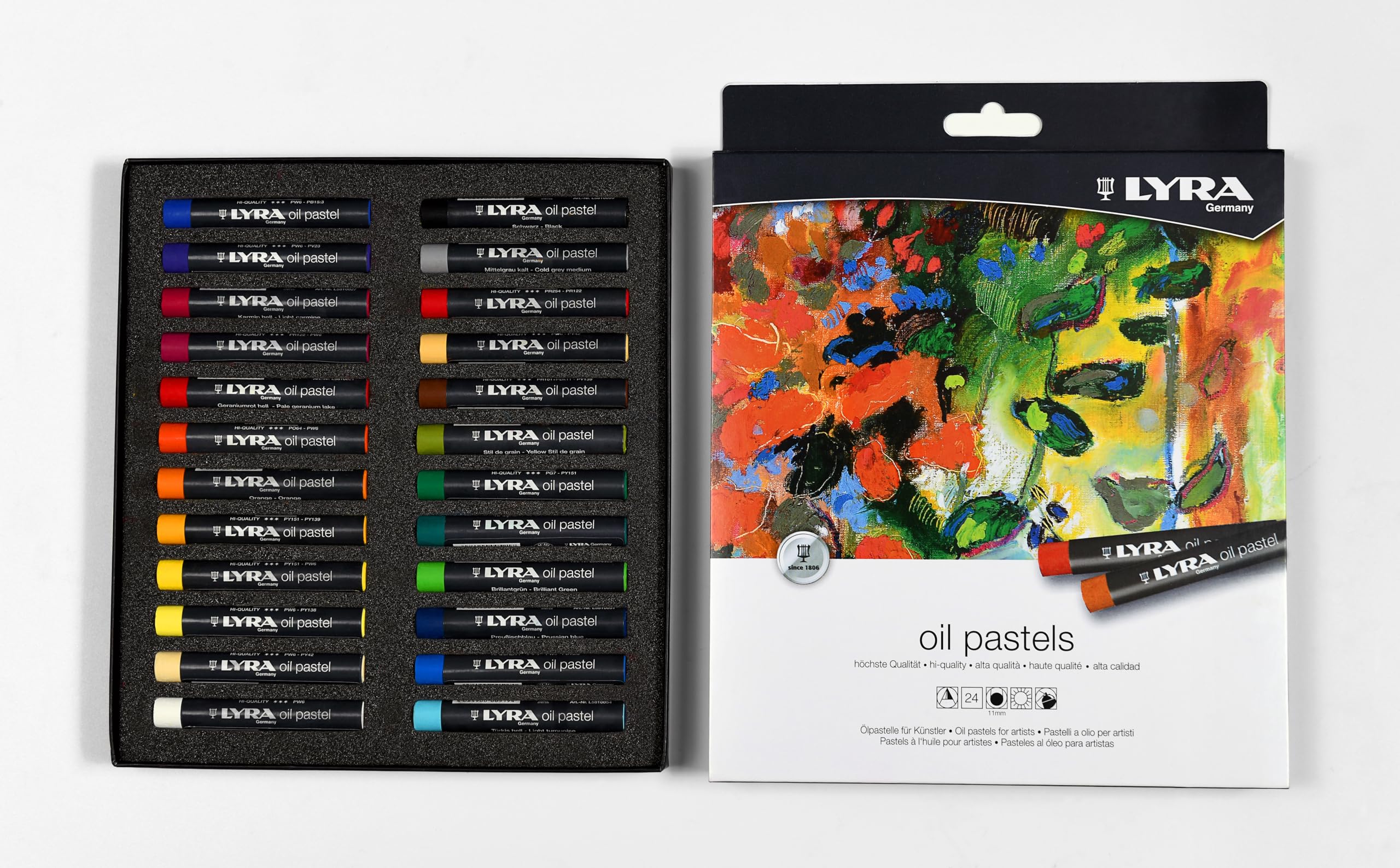 lyra-pastelli-a-olio-rotondi-11-mm-24-colori-assortiti-per-artisti image 2