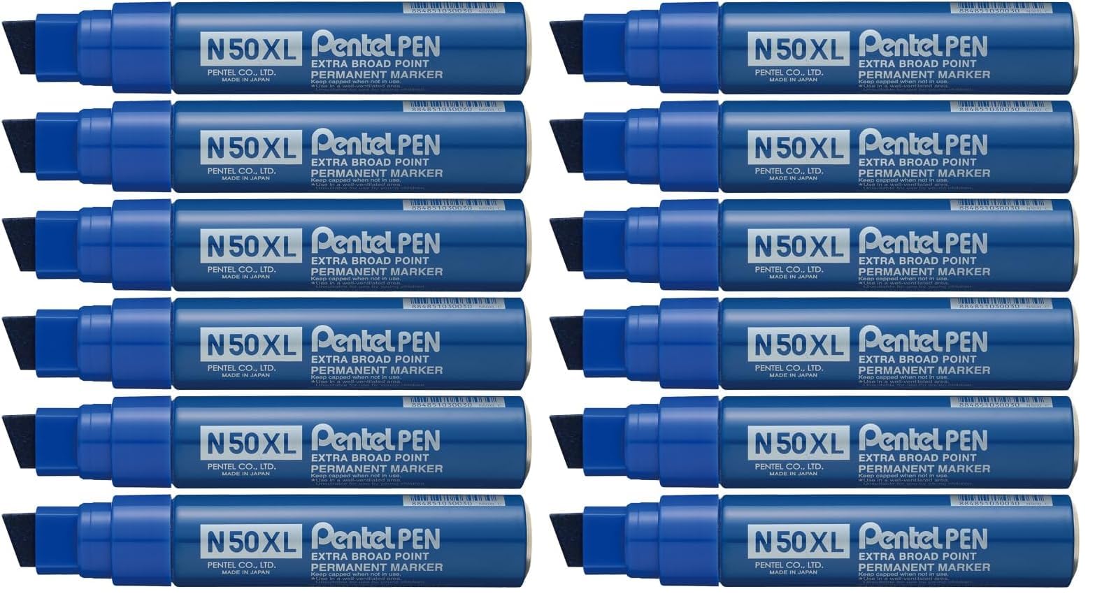 pentel-n50xl-marcatore-permanente-xl-punta-scalpello-gigante-rosso image 8