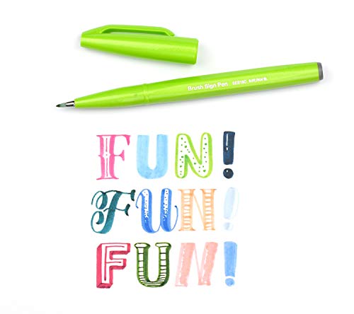 pentel-ses15c-brush-sign-pen-set-4-pezzi-colori-estate-pennarelli-brush image 7