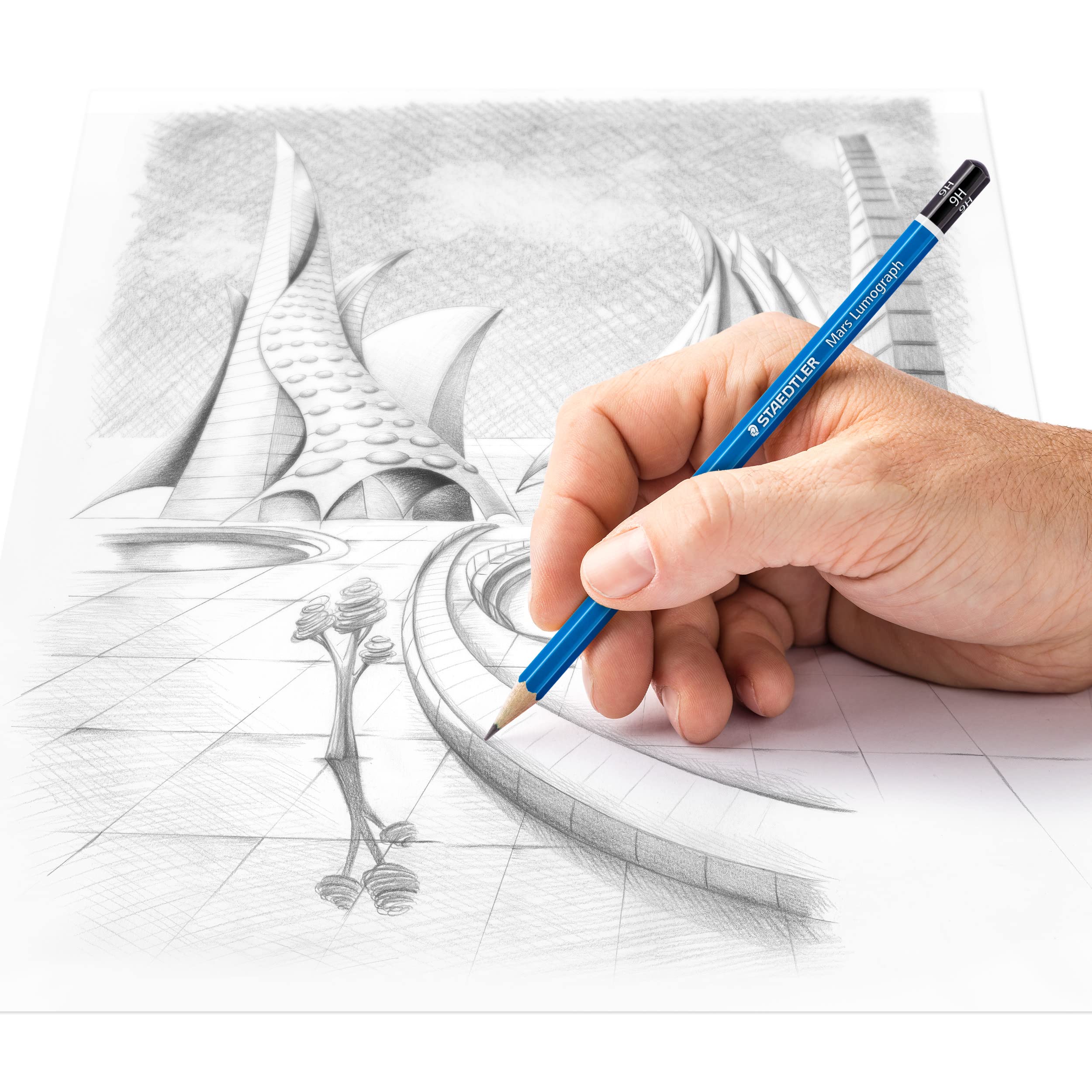 staedtler-mars-lumograph-matita-grafite-9h-scatola-12-pezzi image 4