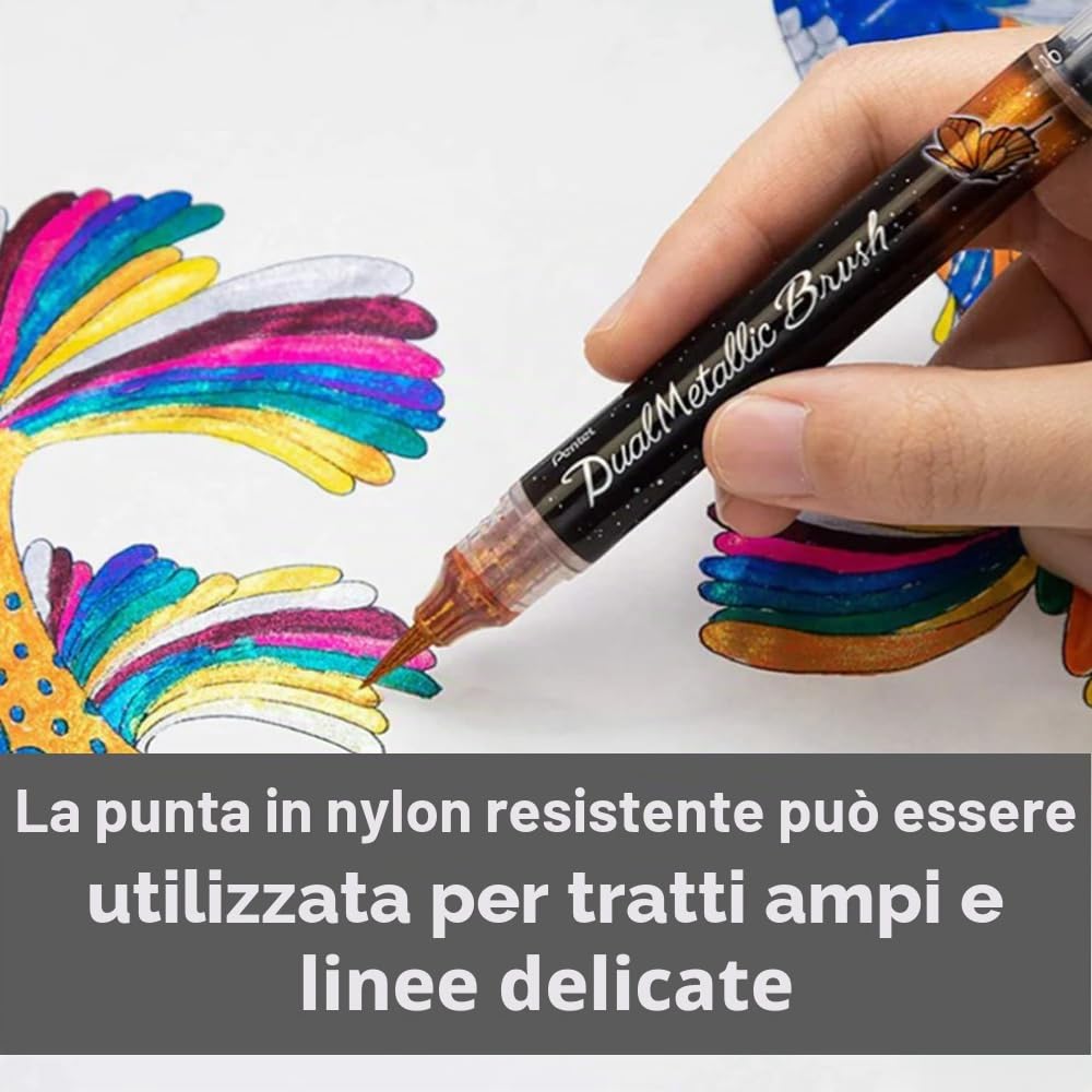 pentel-xgfh-dual-metallic-brush-pennello-arancio-giallo-metallizzato image 4