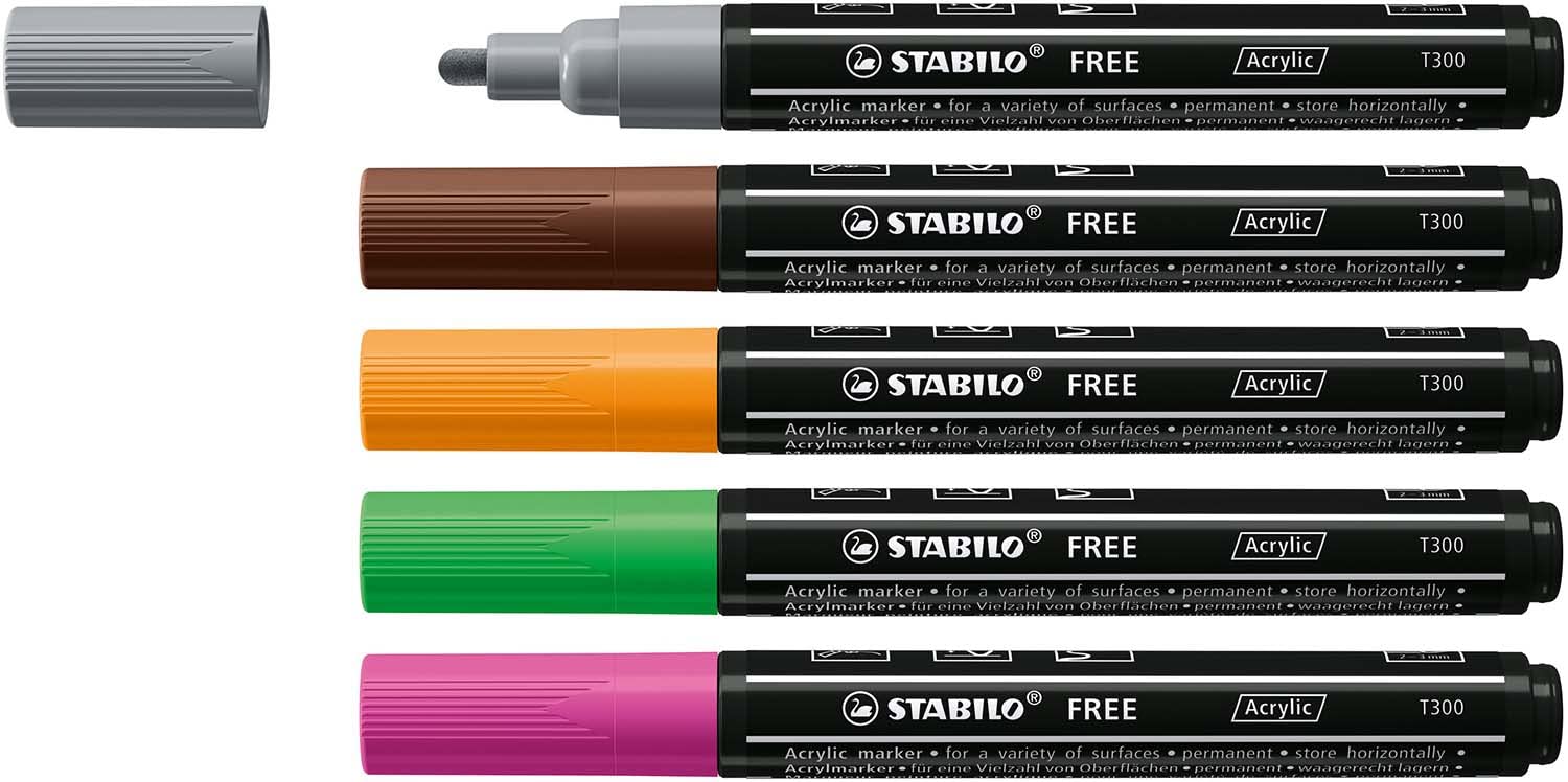 stabilo-free-acrylic-t300-marker-acrilico-punta-rotonda-2-3-mm-vintage-edition-a image 2
