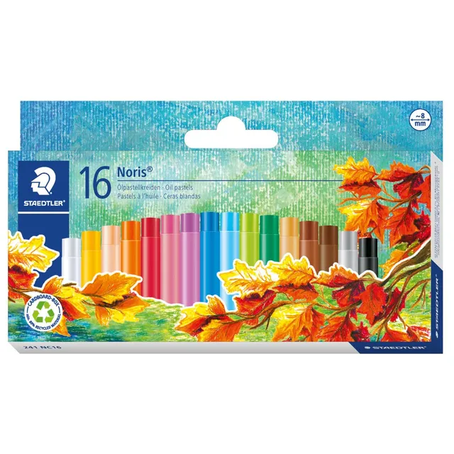 staedtler-noris-pastelli-a-olio-resistenti-all-acqua-set-16-pezzi-colori-brillan image 1