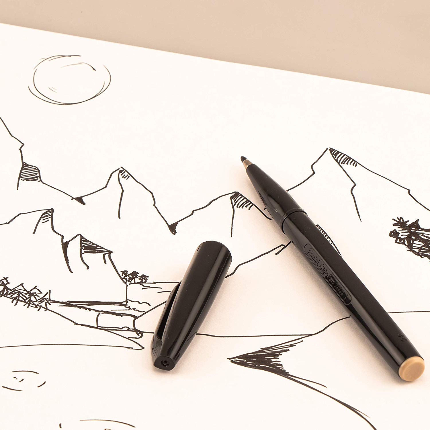 pentel-sign-pen-s520-pennarello-punta-fibra-2-0-mm-nero-confezione-12-pz image 5