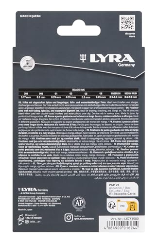 lyra-graduate-mangapen-fineliner-neri-8-pz-0-17-0-65-mm-brush image 8
