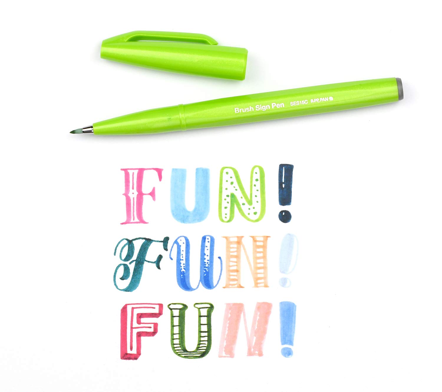 pentel-ses15c-brush-sign-pen-set-4-pezzi-colori-estate-pennarelli-brush image 2
