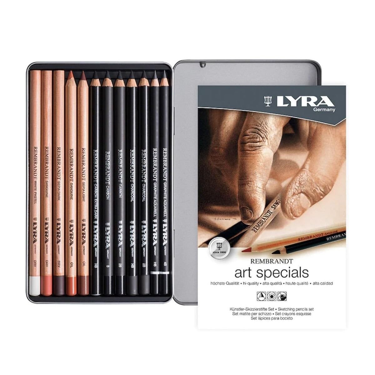 lyra-rembrandt-art-specials-matite-da-disegno-assortite-in-scatola-metallo-12-pe image 2