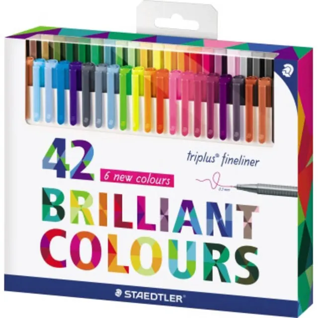 staedtler-triplus-fineliner-pennarelli-punta-fine-0-3-mm-set-42-colori-assortiti image 1