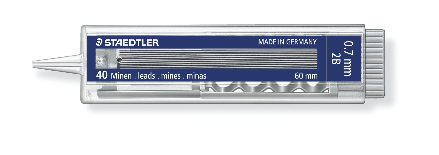 staedtler-mars-255-mina-sottile-0-7-mm-2b-10-confezioni-da-40-mine image 1