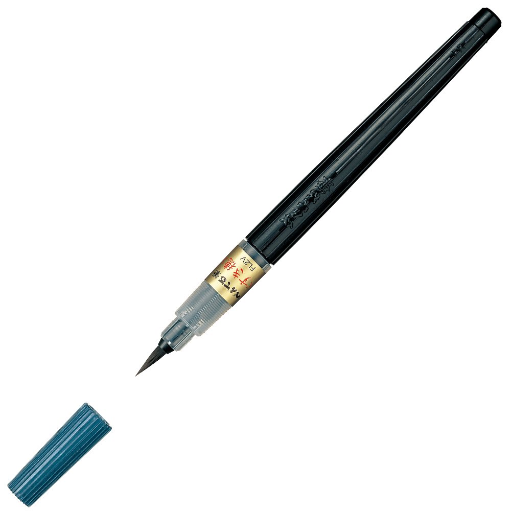 pentel-pocket-brush-fude-pen-pennarello-brush-ricaricabile-nero-punta-larga image 7