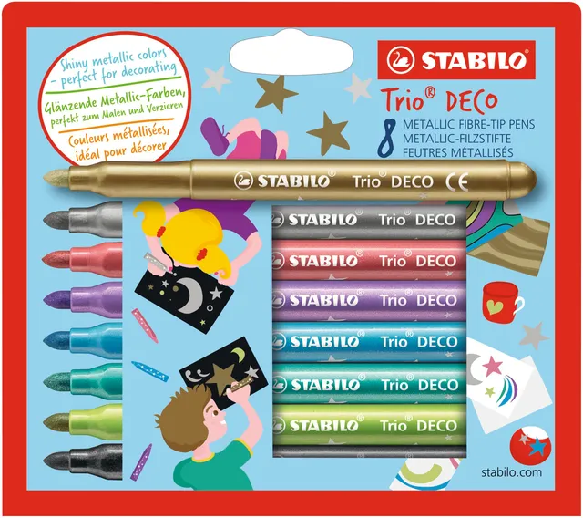 stabilo-trio-deco-pennarello-metallizzato-con-punta-xl-3-mm image 1