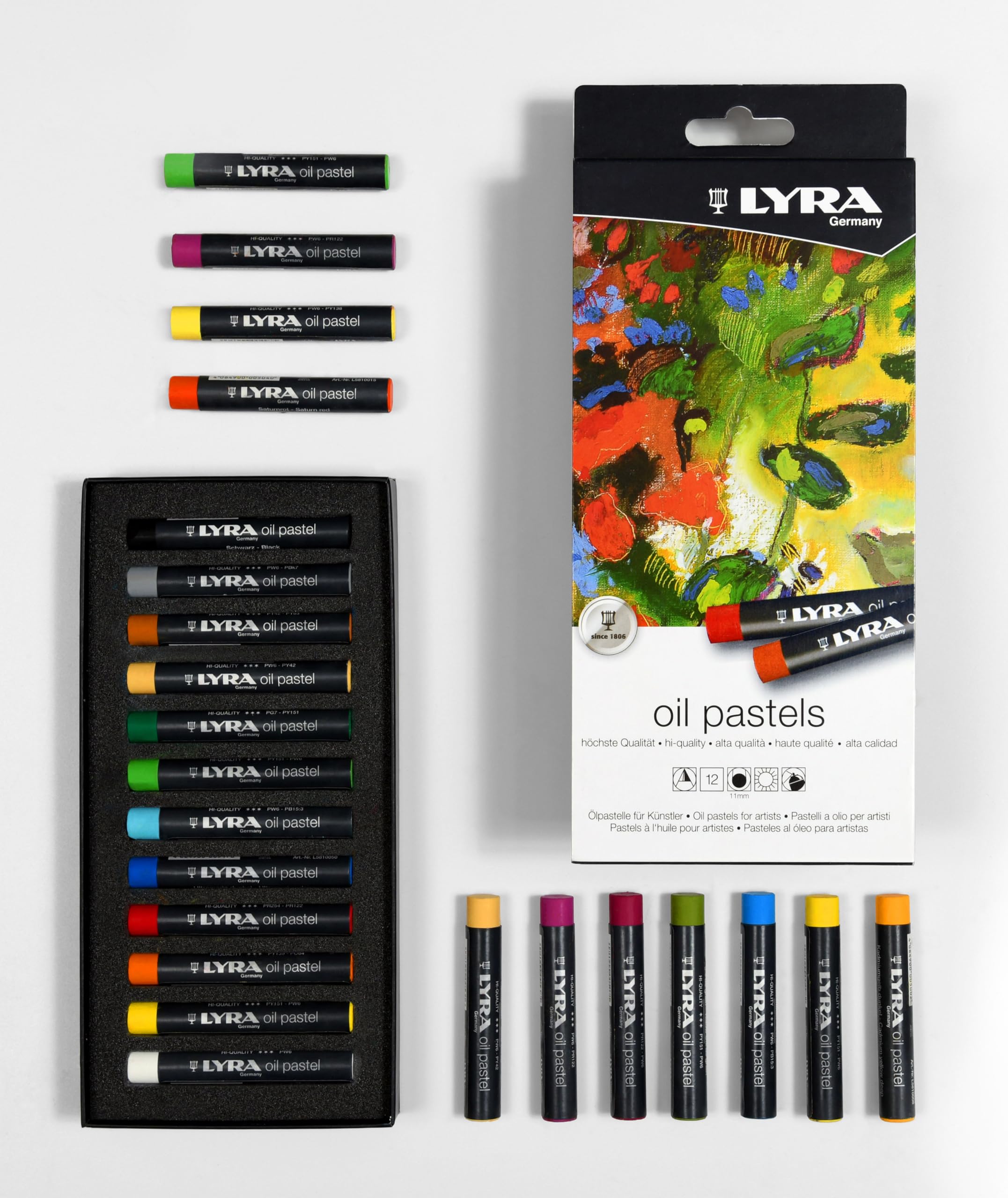 lyra-oil-pastels-pastelli-a-olio-per-belle-arti-scatola-12-pezzi image 4