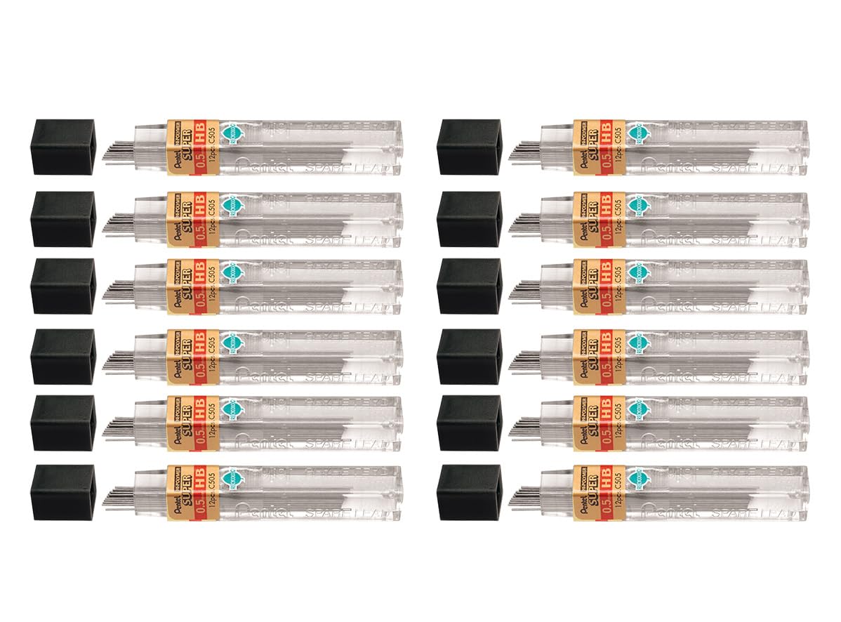 pentel-super-hi-polymer-mine-0-7-mm-b-astuccio-12-mine image 5