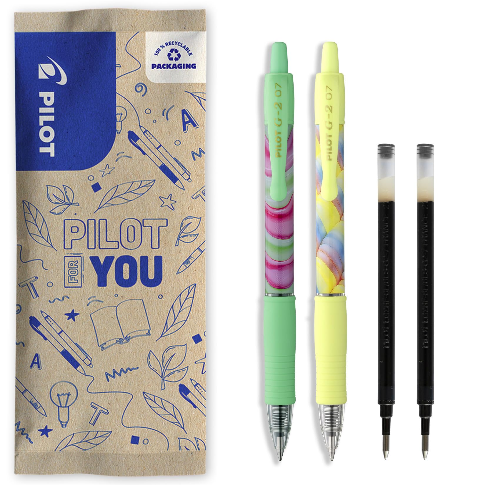 pilot-g-2-07-penna-gel-retrattile-0-7-mm-confezione-4-colori-nero-blu-rosso-verd image 8