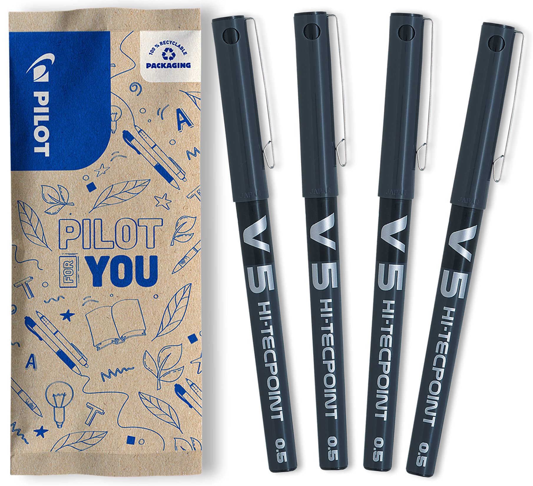 pilot-v5-set-20-penne-roller-0-5-mm-blu-inchiostro-liquido image 8