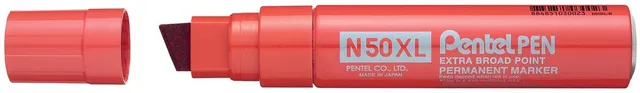 pentel-n50xl-marcatore-permanente-xl-punta-scalpello-gigante-rosso image 1