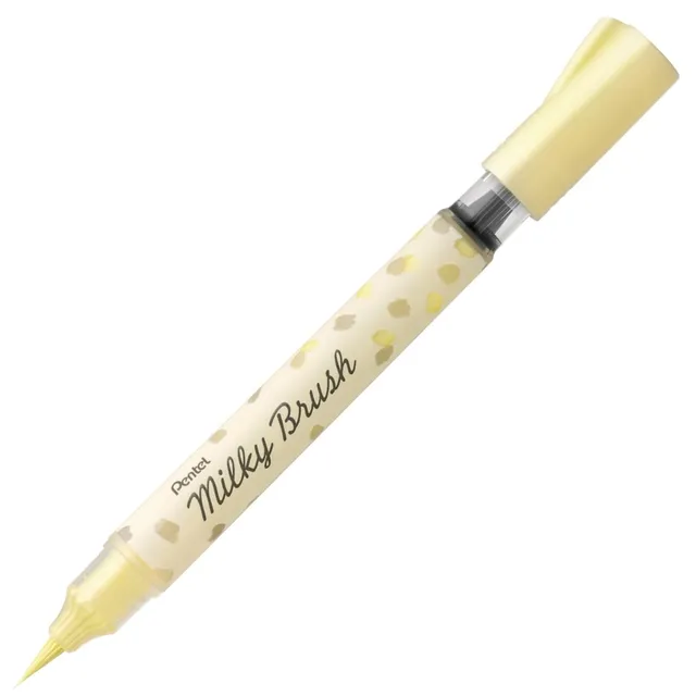 pentel-milky-brush-xgfh-p-pennello-lettering-giallo-pastello image 1