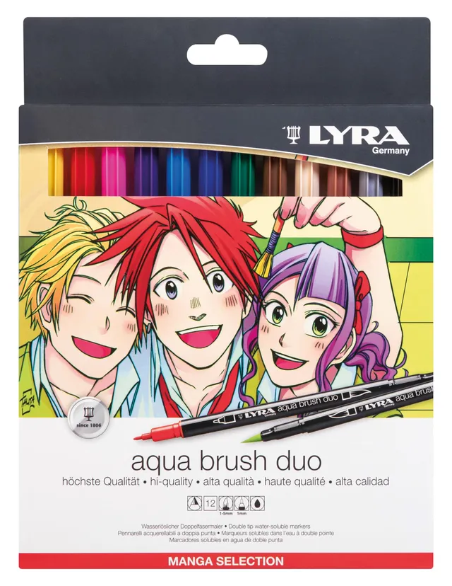 lyra-aqua-brush-duo-manga-selection-pennarelli-doppia-punta-acquerellabili-12-pe image 1