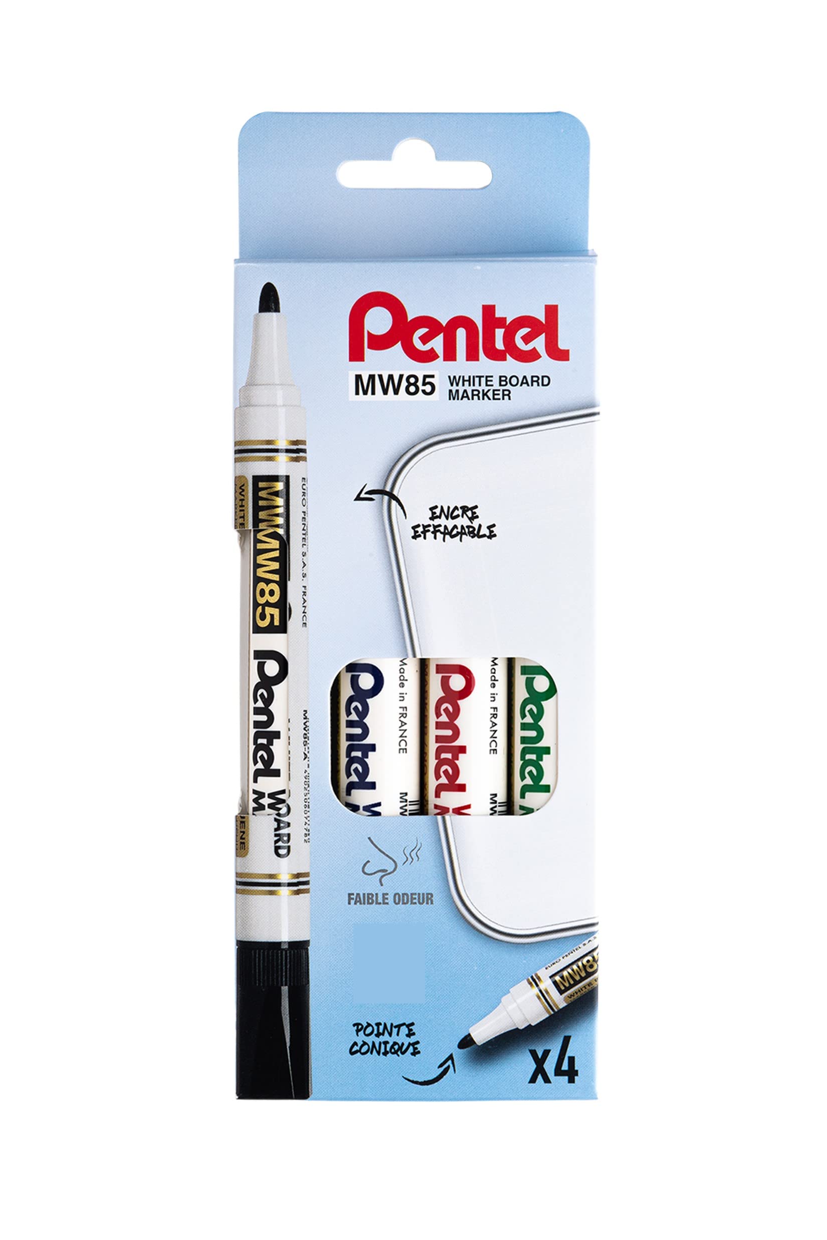 pentel-mw85-white-marker-amiko-marcatore-lavagna-bianca-punta-conica-12-pezzi-ro image 7