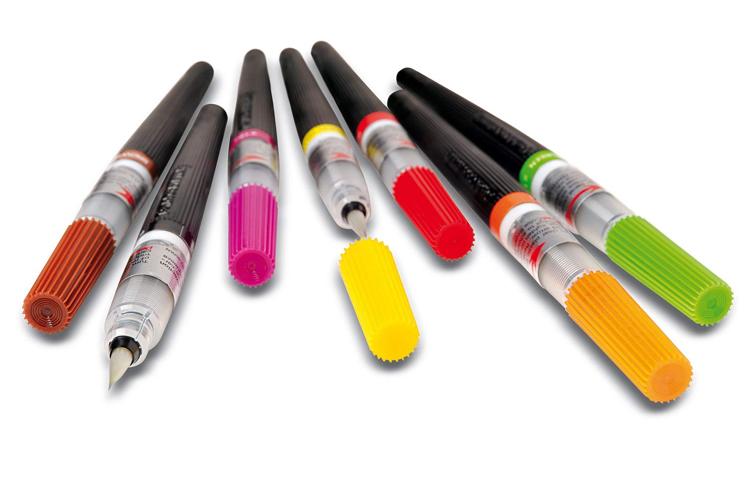 pentel-gfl-colour-brush-pennello-con-serbatoio-inchiostro-a-base-acqua-6-pezzi-c image 2