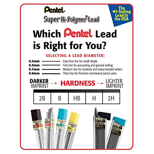 pentel-super-hi-polymer-mine-0-7-mm-hb-12-astucci-da-12-mine image 8
