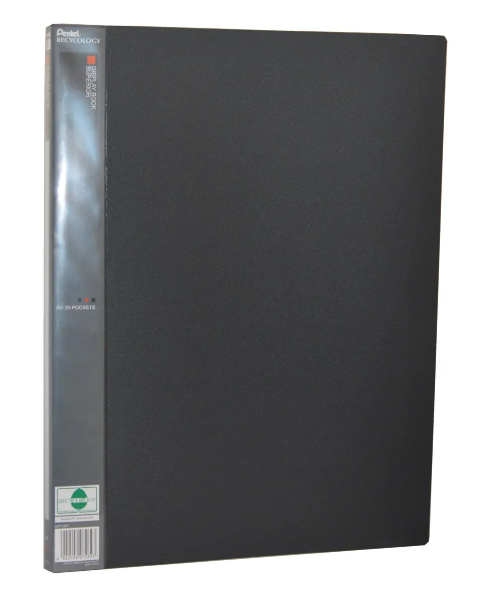 pentel-dcf132-display-book-superior-a3-nero-cartellina-20-buste image 1