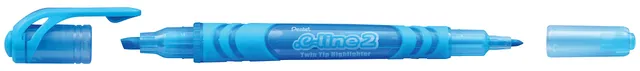 pentel-slw10-e-line2-evidenziatore-doppia-punta-azzurro-confezione-10-pezzi image 1