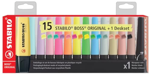 stabilo-boss-original-set-scrivania-15-pezzi-5-fluo-5-pastello-4-naturecolors-ne image 5