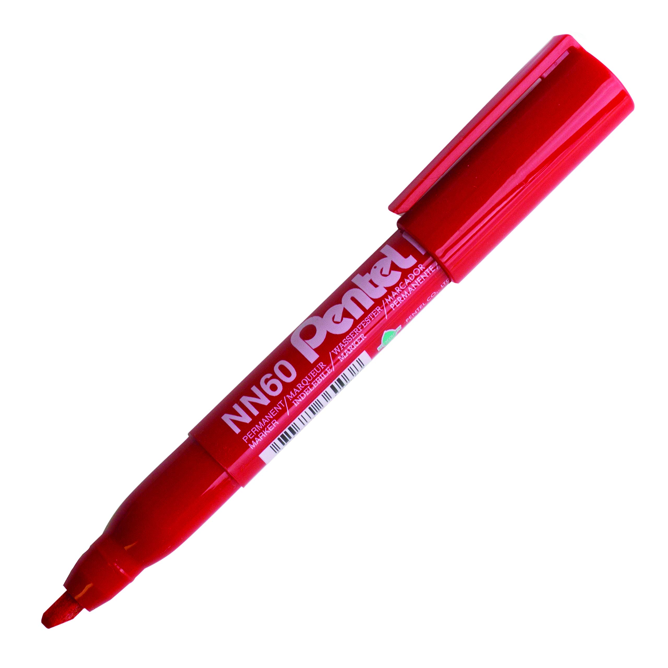 pentel-nn60-green-label-marcatore-permanente-punta-scalpello-nero-12-pezzi image 2