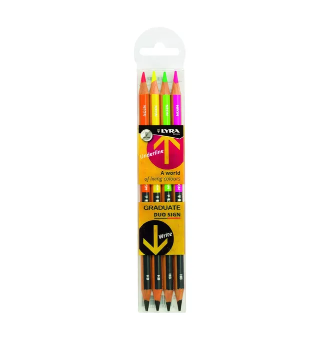 lyra-graduate-duo-sign-astuccio-4-pezzi-matita-grafite-hb-evidenziatore image 1