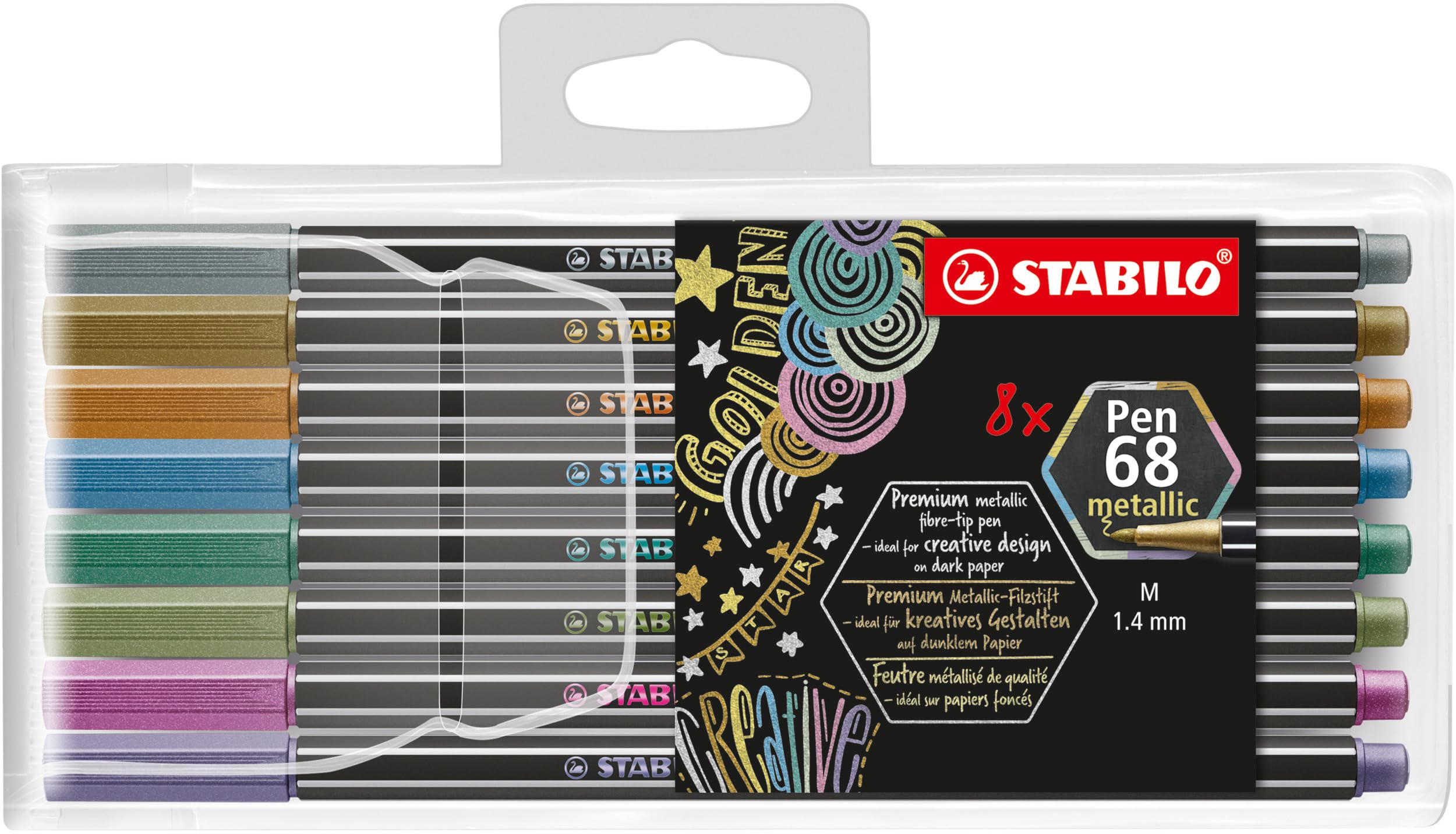 stabilo-pen-68-metallic-pennarello-metallizzato-punta-1-mm image 1