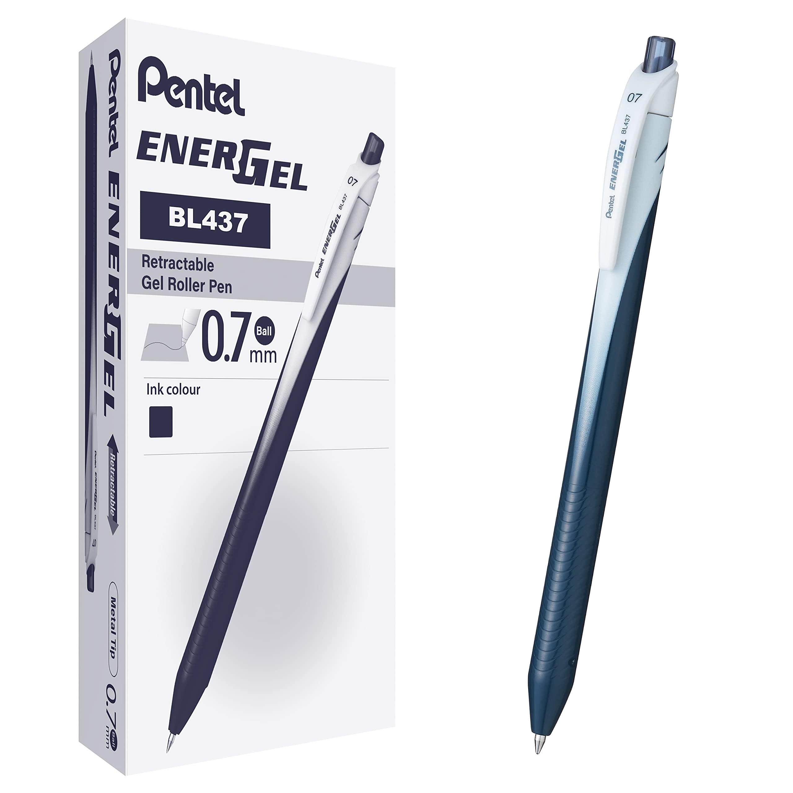 pentel-energel-slim-bl437-roller-a-scatto-0-7-mm-nero-confezione-12-pezzi image 7