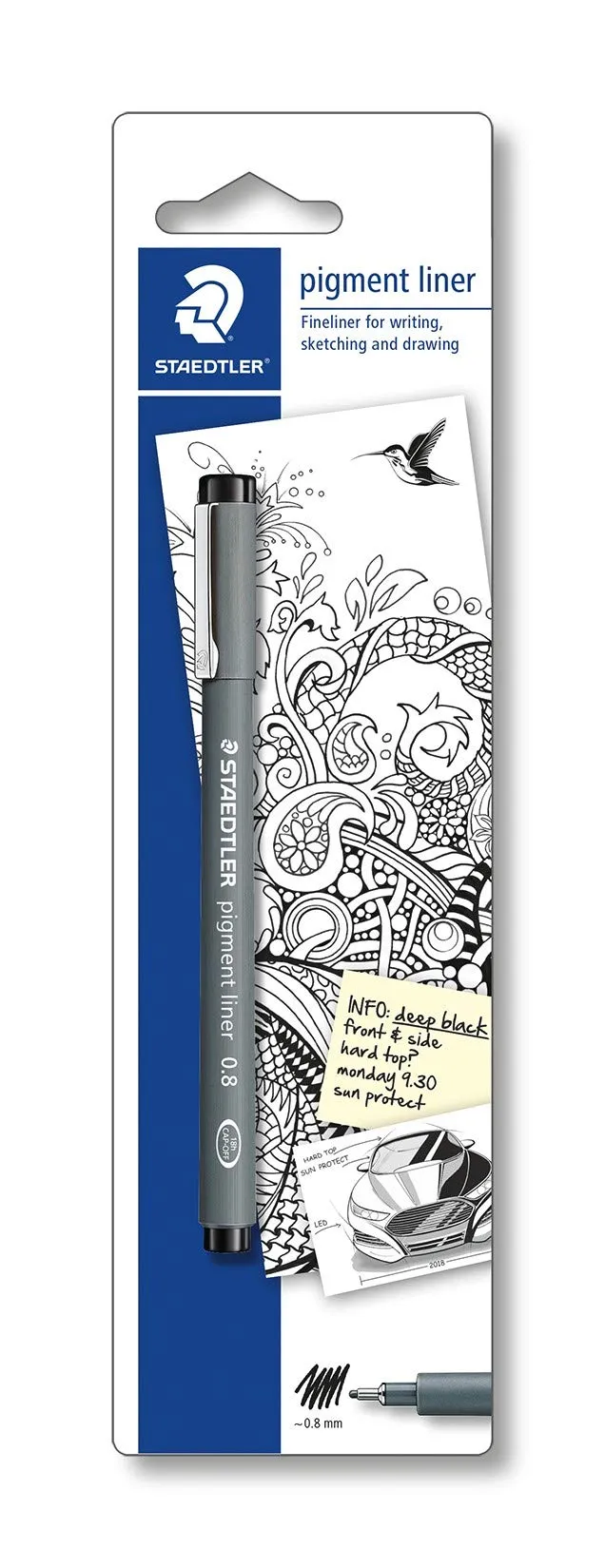 staedtler-pigment-liner-308-pennarello-nero-0-8-mm image 1