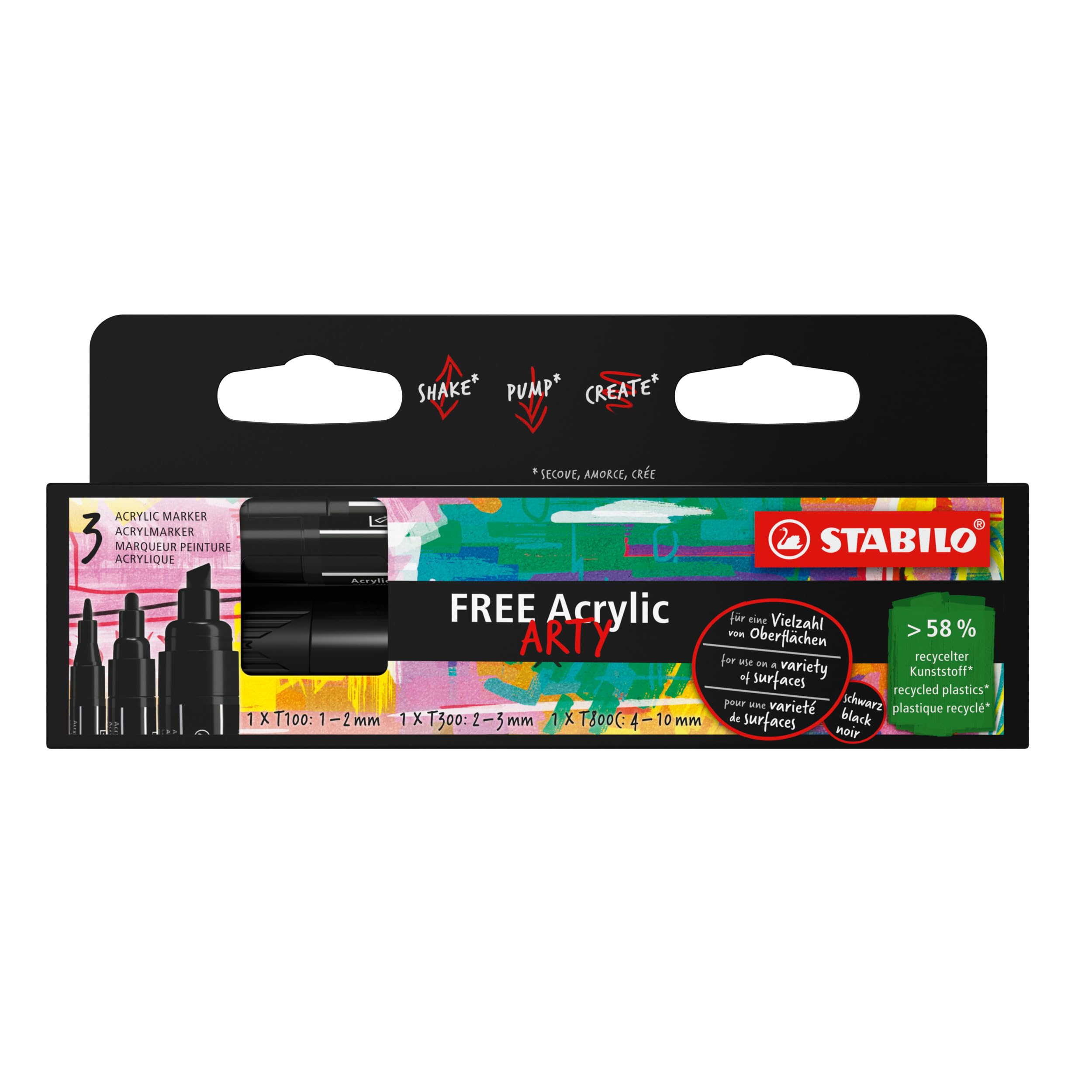 stabilo-free-acrylic-marker-acrilico-pigmentato-multi-superficie image 1