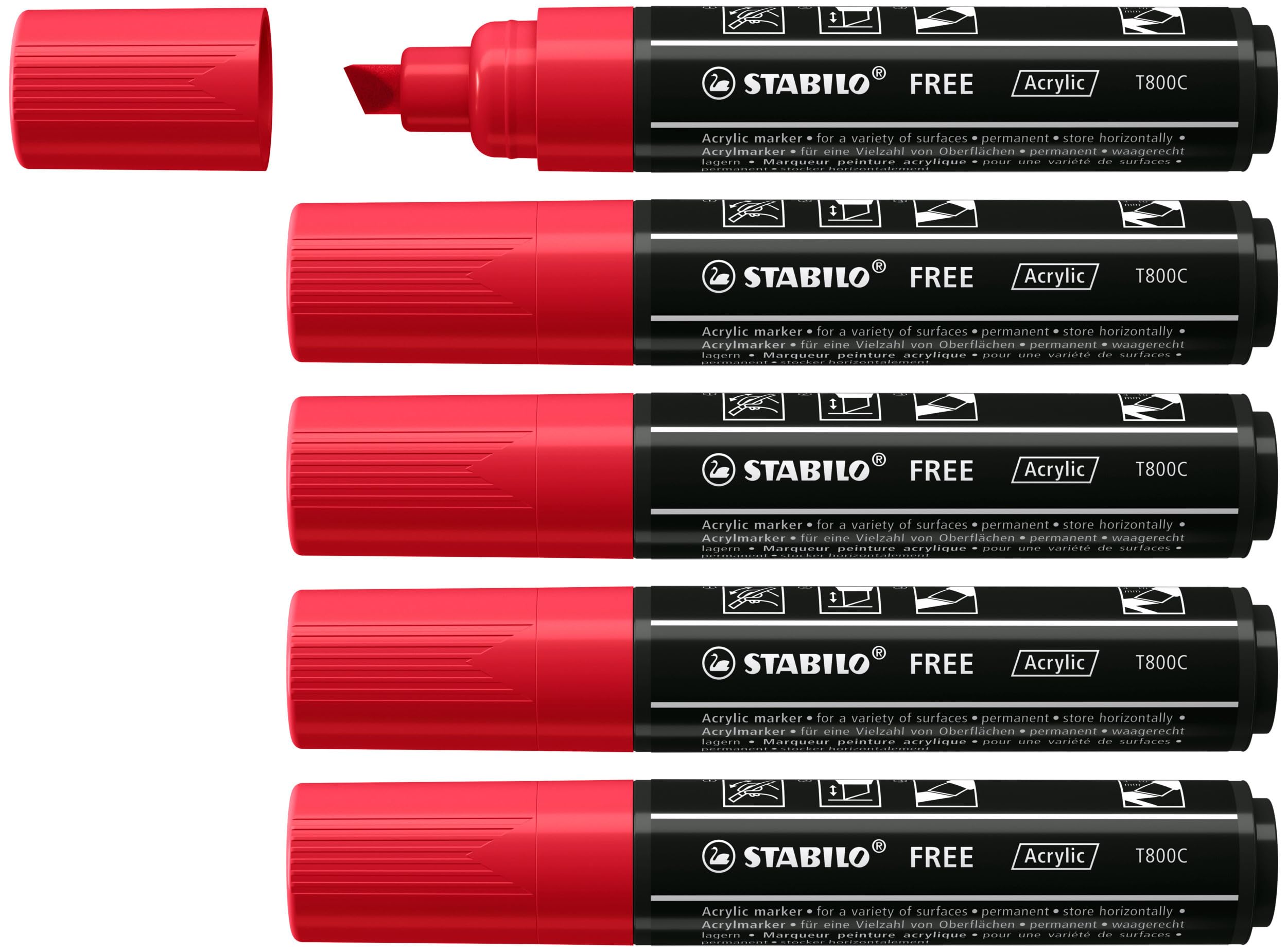 stabilo-free-acrylic-t800c-marker-acrilico-punta-a-scalpello-4-10-mm-confezione- image 8