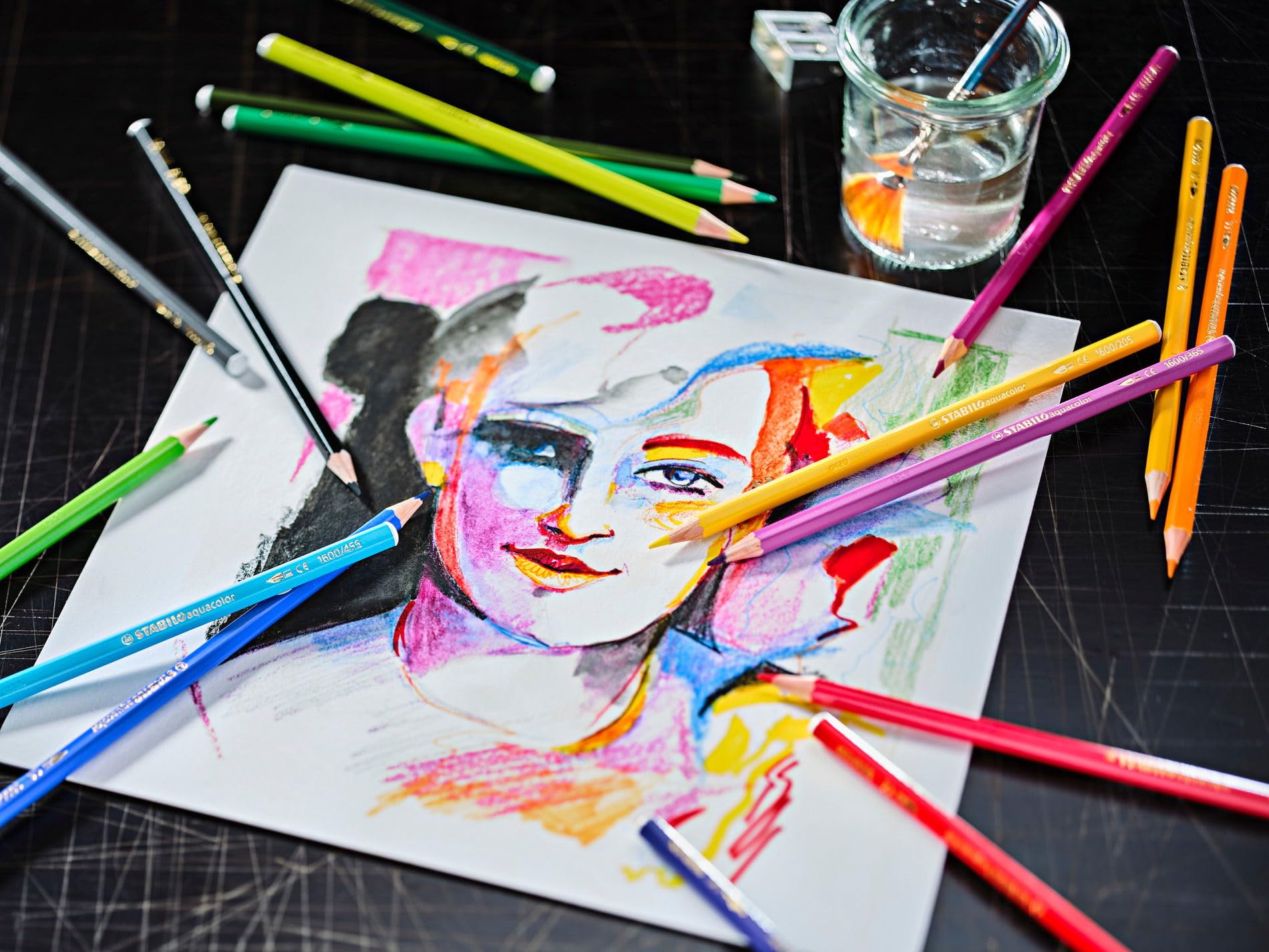 stabilo-arty-creative-set-scatola-metallo-36-pezzi-point-88-pen-68-brush-aquacol image 7