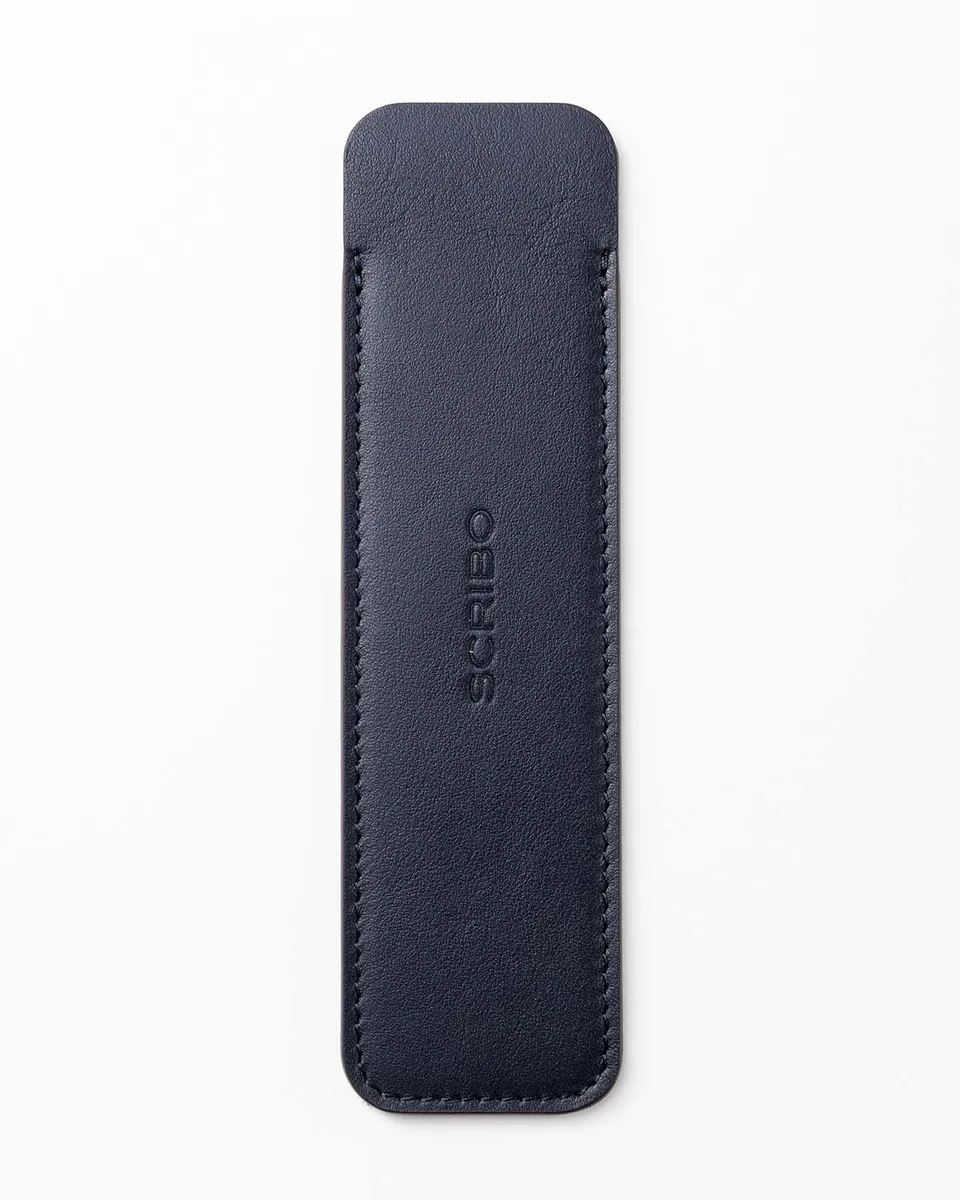 scribo-astuccio-pochette-in-pelle-blu-cosmico-porta-penne image 1
