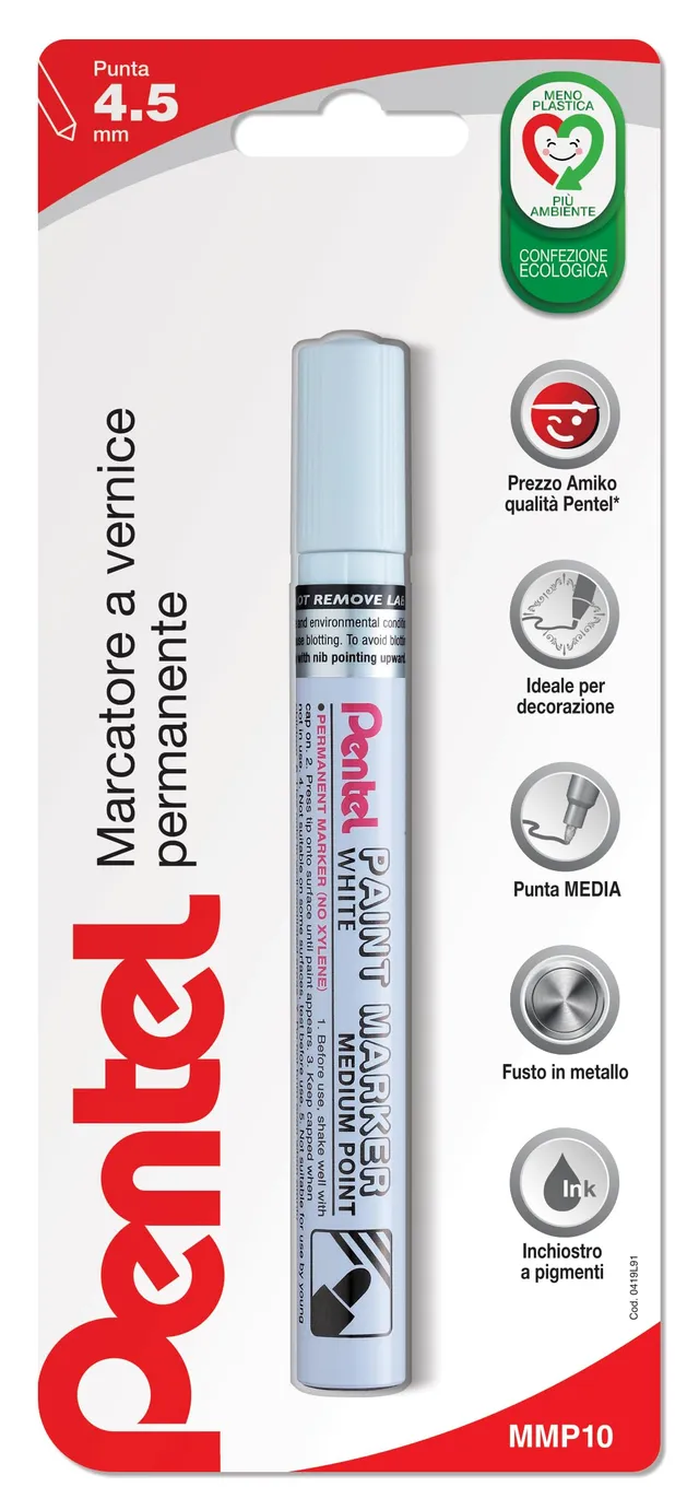 pentel-mmp10-paint-marker-marcatore-a-vernice-bianco-punta-media-1-pezzo image 1