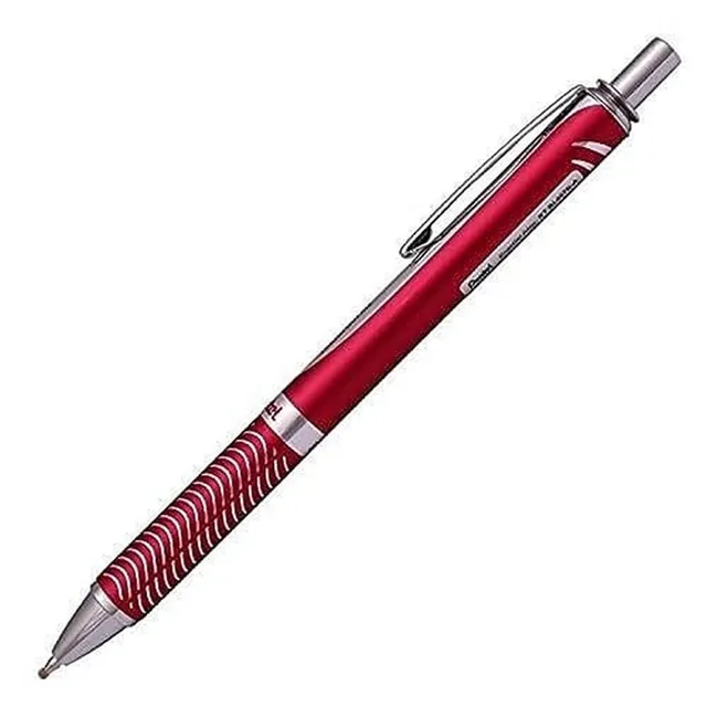 pentel-energel-sterling-penna-gel-retrattile-corpo-metallo-rosso-inchiostro-nero image 1