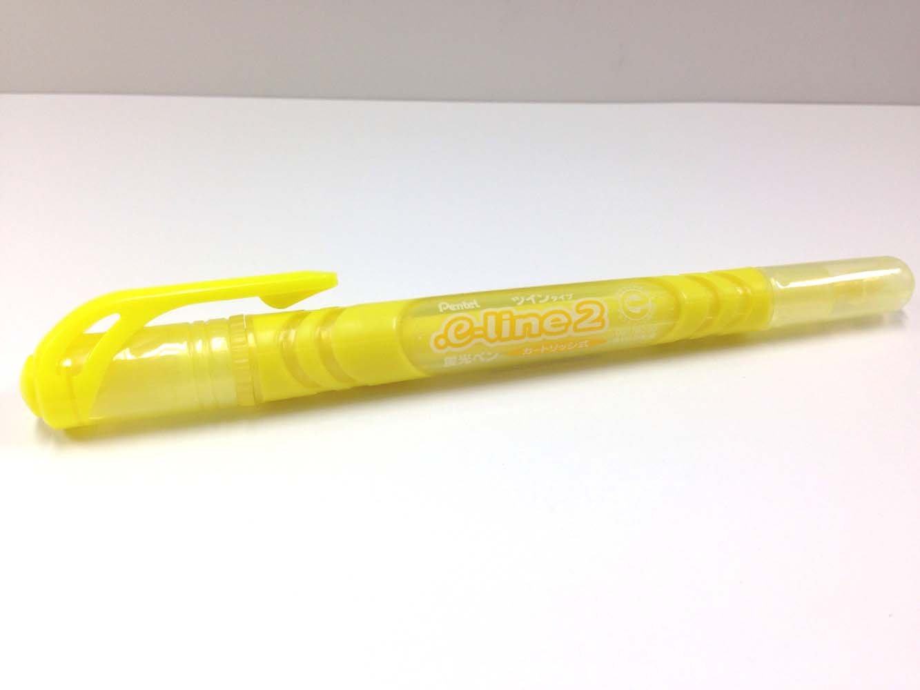 pentel-slw10-e-line2-evidenziatore-doppia-punta-giallo-10-pezzi image 2